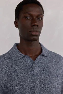 Pedro del Hierro Polos|Camisolas-Colar polo liso torcida Azul