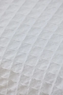 Calma House Colchas E Edredões-Colcha de algodão favo de mel branca panal branco