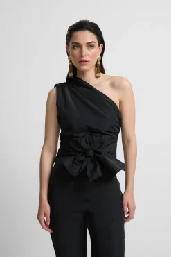 Silbon T-Shirts-Coleção de eventos de alta qualidade em tafetá laçada Preto