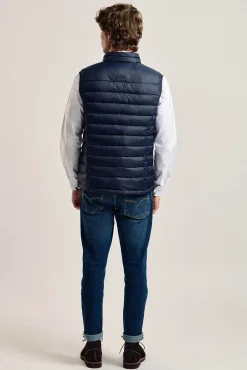 Valecuatro Coletes-Colete acolchoado marinho com faixa Azul