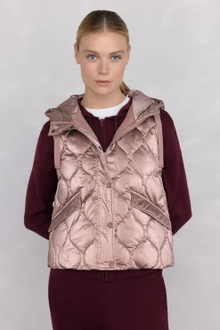 Pedro del Hierro Coletes-Colete acolchoado capuz Rosa