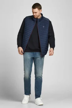 Jack & Jones PLUS Coletes-Colete acolchoado leve PLUS azul
