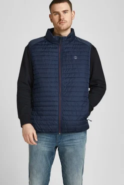 Jack & Jones PLUS Coletes-Colete acolchoado leve PLUS azul