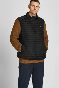 Jack & Jones PLUS Coletes-Colete acolchoado leve PLUS preto