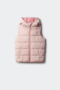 Springfield Kids Sobretudo-Colete acolchoado para menina rosa