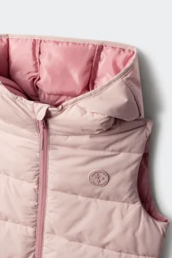 Springfield Kids Sobretudo-Colete acolchoado para menina rosa