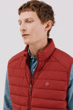 Cortefiel Coletes|Sobretudos-Colete acolchoado ultraleve Vermelho