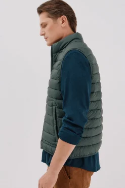 Cortefiel Coletes|Sobretudos-Colete acolchoado ultraleve Verde