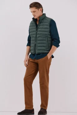 Cortefiel Coletes|Sobretudos-Colete acolchoado ultraleve Verde