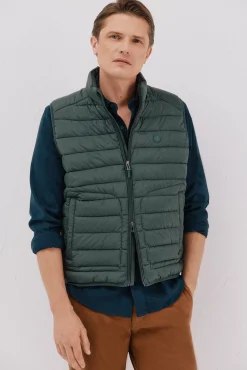 Cortefiel Coletes|Sobretudos-Colete acolchoado ultraleve Verde