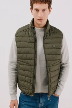 Cortefiel Coletes|Sobretudos-Colete acolchoado ultraleve Verde