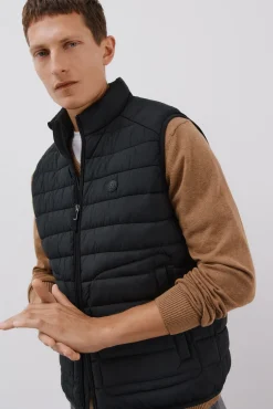Cortefiel Coletes|Sobretudos-Colete acolchoado ultraleve Preto