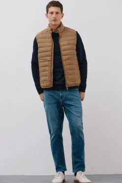 Cortefiel Coletes|Sobretudos-Colete acolchoado ultraleve Tostado