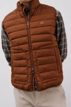 Cortefiel Coletes|Sobretudos-Colete acolchoado ultraleve Castanho
