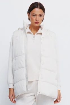 Springfield Coletes-Colete com capuz em poliéster reciclado cru