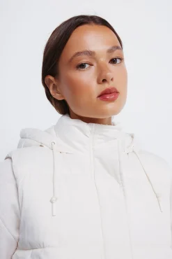 Springfield Coletes-Colete com capuz em poliéster reciclado cru