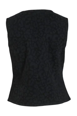 Vila Coletes|Sobretudos-Colete com estampa animal Preto