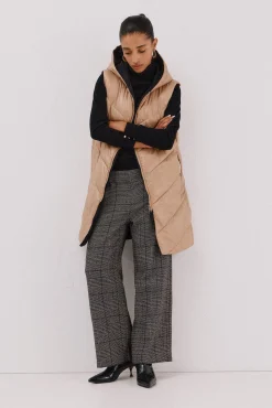 Cortefiel Coletes|Casacos-Colete comprido reversível Tostado