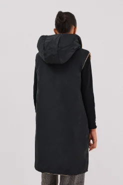 Cortefiel Coletes|Casacos-Colete comprido reversível Tostado