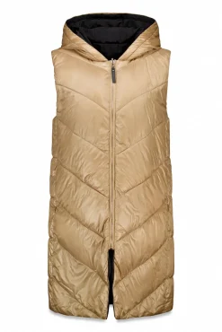 Cortefiel Coletes|Casacos-Colete comprido reversível Tostado