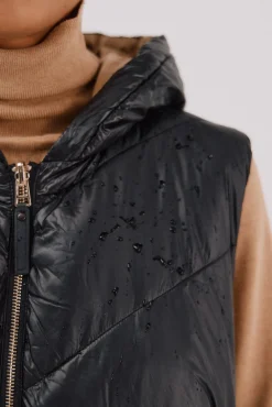 Cortefiel Coletes|Casacos-Colete comprido reversível Preto