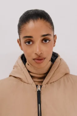 Cortefiel Coletes|Casacos-Colete comprido reversível Preto