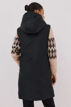 Cortefiel Coletes|Casacos-Colete comprido reversível Verde