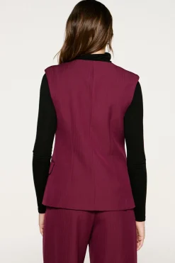 Selected Coletes|Sobretudos-Colete de colete com bolsos. Roxo