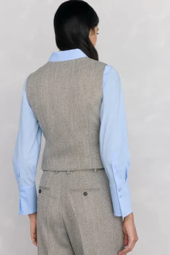 Pedro del Hierro Coletes-Colete de espiga Cizento