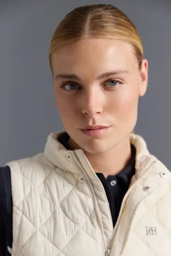 Pedro del Hierro Sobretudos|Casacos-Colete de golfe acolchoado Ecru