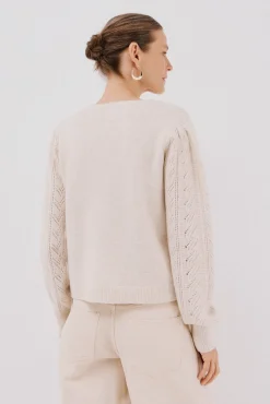 Cortefiel Coletes-Colete de malha Ecru