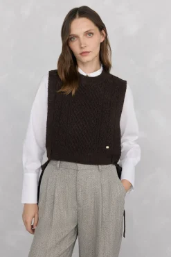 Pedro del Hierro Coletes-Colete de malha Marrom