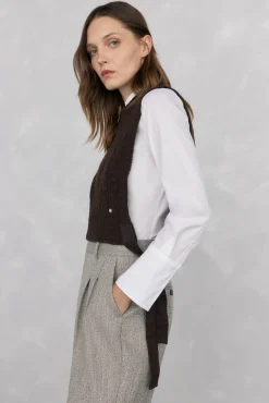 Pedro del Hierro Coletes-Colete de malha Marrom