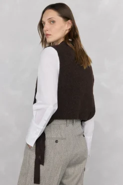 Pedro del Hierro Coletes-Colete de malha Marrom