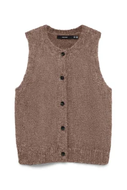 Vero Moda Coletes-Colete de malha Castanho