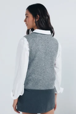 Springfield Camisolas-Colete de malha com tranças cru