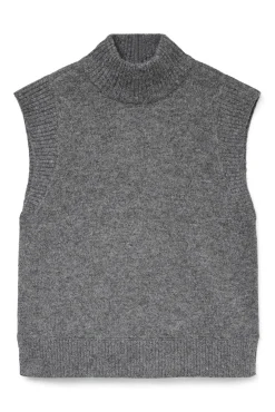 Vero Moda Coletes-Colete de malha de gola alta Cinzento