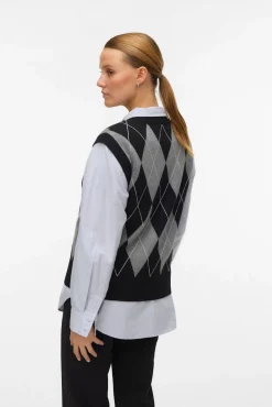 Vero Moda Coletes-Colete de malha diamante Preto