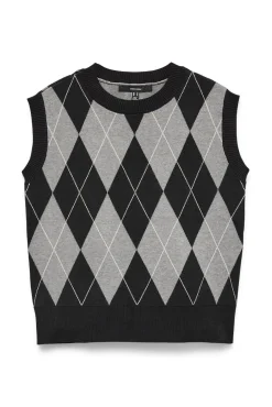 Vero Moda Coletes-Colete de malha diamante Preto
