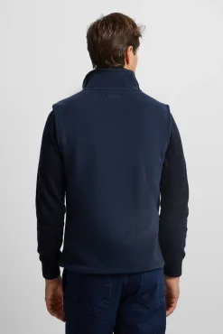 Silbon Coletes-Colete de polar clássico Azul