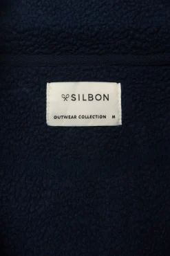 Silbon Coletes-Colete de polar clássico Azul