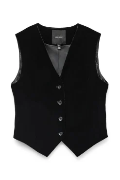 Vero Moda Coletes|Sobretudos-Colete de veludo Preto