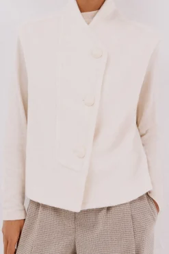 Cortefiel Coletes-Colete feminino oversized Ecru