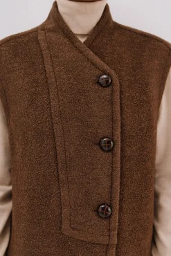 Cortefiel Coletes-Colete feminino oversized Castanho