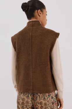 Cortefiel Coletes-Colete feminino oversized Castanho