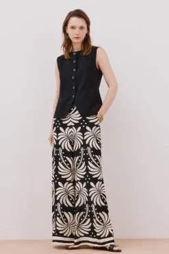 Cortefiel Coletes-Colete gola redonda Preto