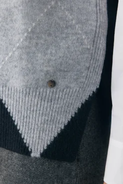 Pedro del Hierro Camisolas-Colete jacquard diamante Cizento