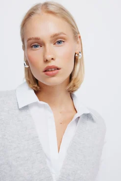 Springfield Coletes-Colete longo aberto cinzento