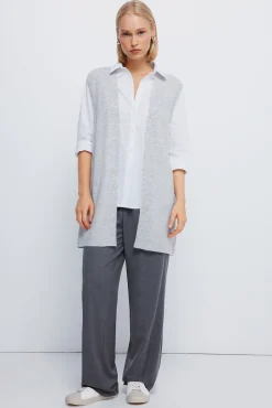 Springfield Coletes-Colete longo aberto cinzento