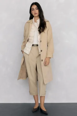 Pedro del Hierro Coletes-Colete peplum curto Ecru